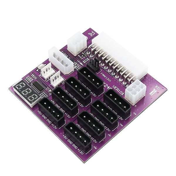 CHIA Mining ATX Power Supply Breakout Board With 4 Pin And 6Pin Power
